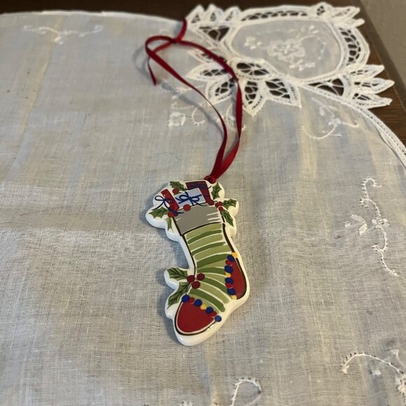 Longaberger 1998 Christmas Stocking Ornament - Picture 1 of 4